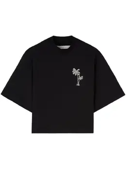 Palm Angels: Футболка с вышивкой 