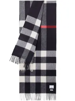 Burberry: Синий шарф 