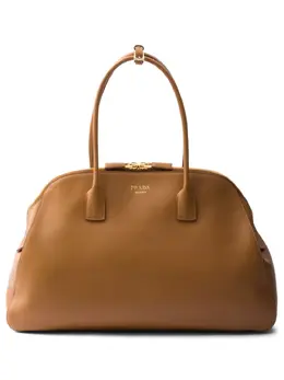 Prada: Коричневая сумка-шоппер 