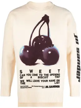 Jil Sander: Свитер с принтом 