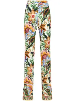 ETRO: Брюки с растительным принтом 