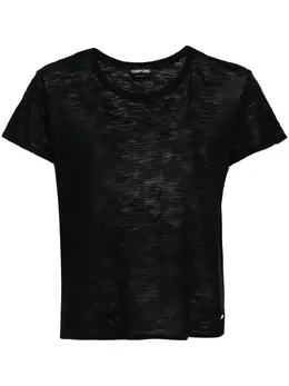 TOM FORD: Чёрная футболка  Logo