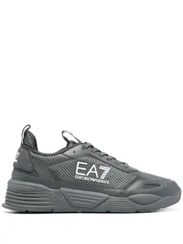 Ea7 Emporio Armani: Голубые кроссовки 