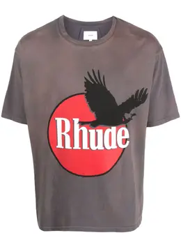 RHUDE: Футболка с принтом 