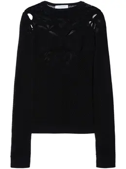 Off-White: Чёрный топ  Arrow