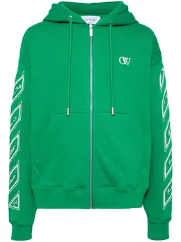 Off-White: Толстовка  Diag Stripe в полоску