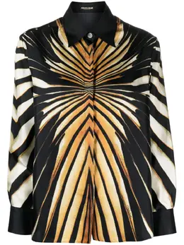 Roberto Cavalli: Рубашка с принтом 