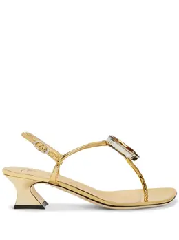 Giuseppe Zanotti: Серебристые сандалии 