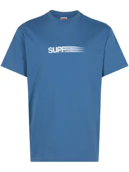 Supreme: Голубая футболка  Motion Logo
