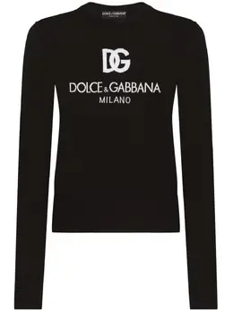Dolce & Gabbana: Топ  Milano с длинным рукавом