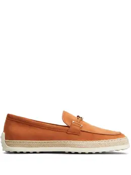 Tod's: Оранжевые лоферы 