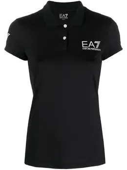 Ea7 Emporio Armani: Чёрное поло 