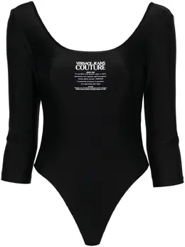 Versace Jeans Couture: Чёрный боди 