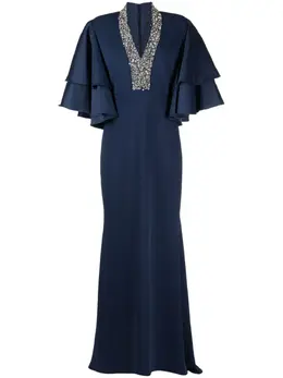Badgley Mischka: Синее платье 