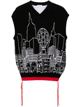 Off-White: Трикотажный свитер 