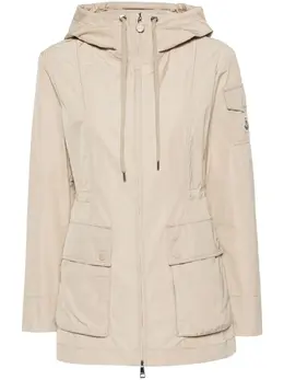Moncler: Бежевый пуховик 