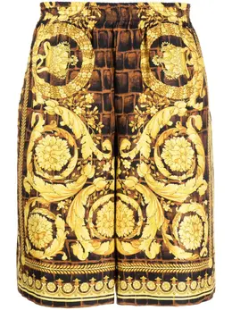 Versace: Шорты с принтом 