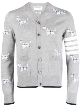 Thom Browne: Светлый кардиган  Hector