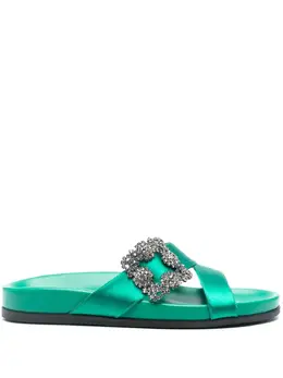Manolo Blahnik: Зелёные сандалии 