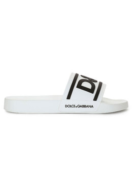 DOLCE&GABBANA: Белые шлёпанцы 