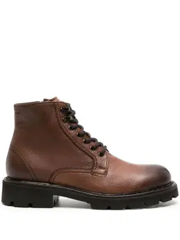 Casadei: Коричневые ботинки 