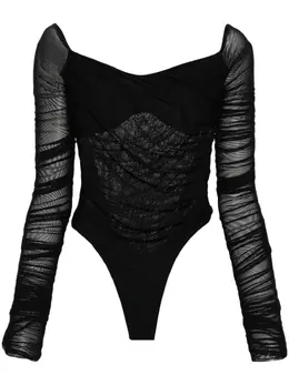 Mugler: Чёрный боди 