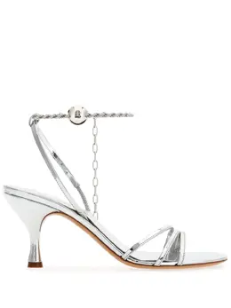 Ferragamo: Серебристые сандалии 