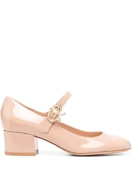 Gianvito Rossi: Бежевые туфли  Ribbon