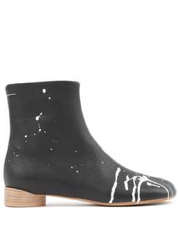 MM6 Maison Margiela: Чёрные ботинки 