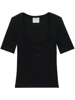 Courrèges: Чёрная футболка 