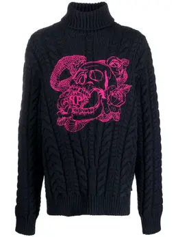 Philipp Plein: Синий свитер  Skull