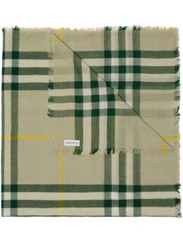 Burberry: Зелёный шарф  Vintage Check