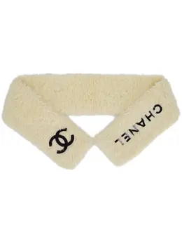 CHANEL Pre-Owned: Белый шарф 