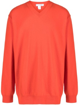Comme Des Garçons Shirt: Свитер с v-образным вырезом 