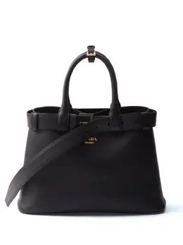 Prada: Чёрная сумка-шоппер 