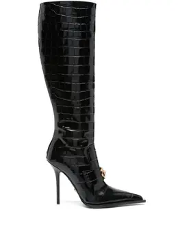 Versace: Чёрные ботинки 
