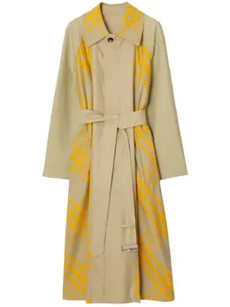 Burberry: Бежевый плащ 