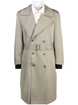 MM6 Maison Margiela: Двубортное пальто 