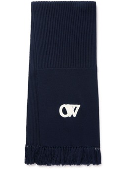 Off-White: Чёрный шарф  OW
