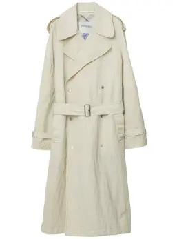 Burberry: Двубортный плащ 