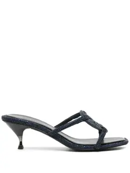 Tory Burch: Синие сандалии  Miller