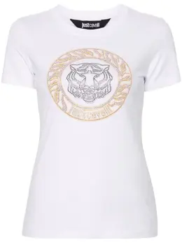 Just Cavalli: Белая футболка 