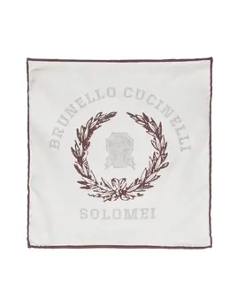 Brunello Cucinelli: Шарф с принтом 