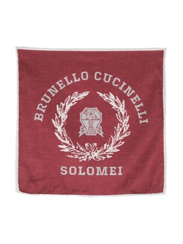 Brunello Cucinelli: Шарф с принтом 