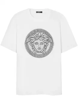 Versace: Хлопковая футболка  Medusa