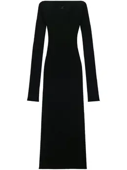 Courrèges: Платье с открытыми плечами 