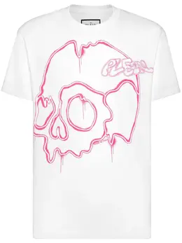 Philipp Plein: Хлопковая футболка  Skull