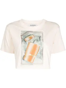 Lanvin: Светлая футболка 