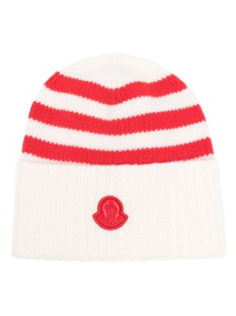 Moncler: Шапка в полоску 