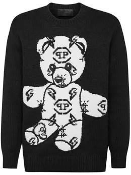 Philipp Plein: Жаккардовый свитер  Teddy Bear